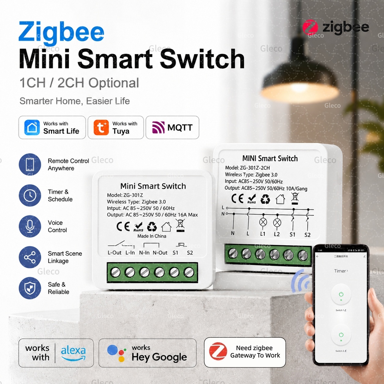 Smart Relay Tuya - Zigbee Tuya Smart Switch Smart Life