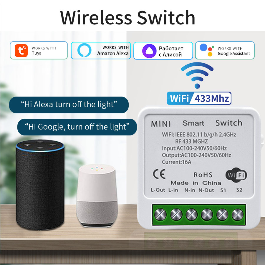 16A 20A WiFi Smart Switch 2-Wa - đánh giá và giá Smart Relay Tuya