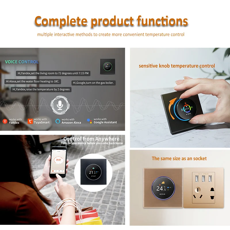 In stock Tuya Knob Thermostat  - đánh giá và giá Tuya Smart