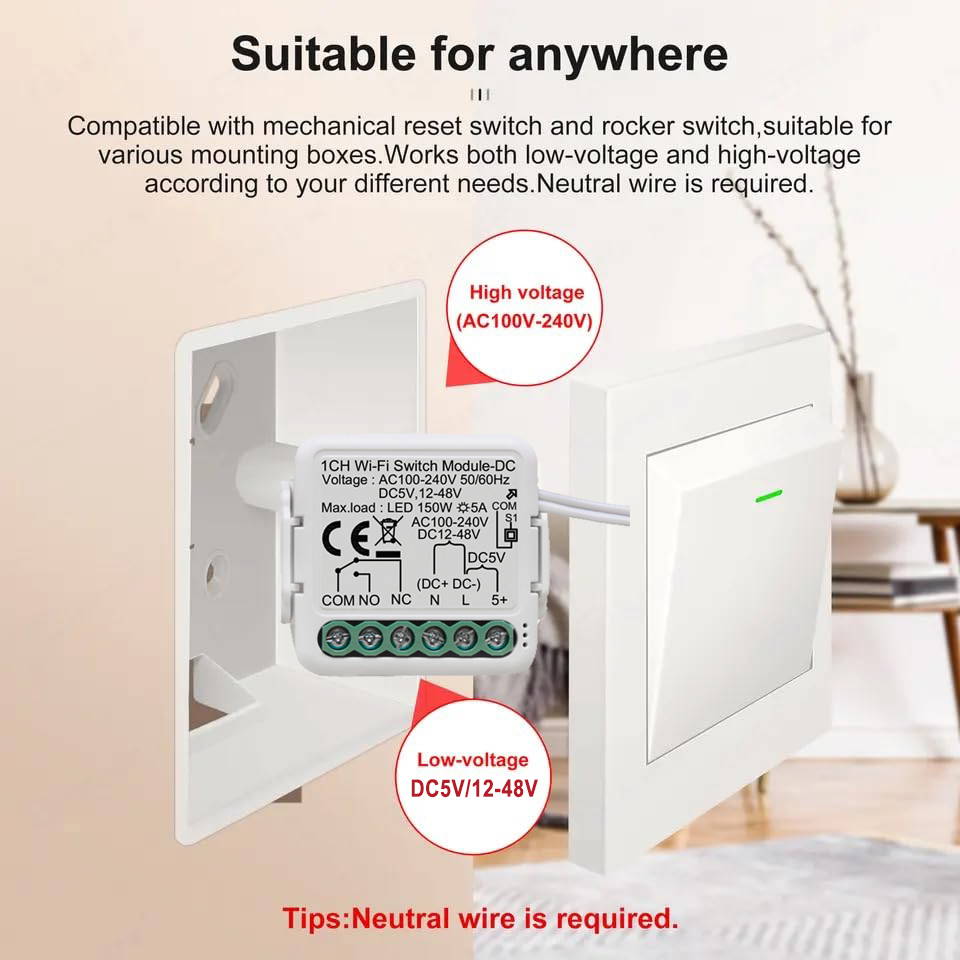 Tuya Smart Dry Contact Switch  - đánh giá và giá Tuya 4 Channel